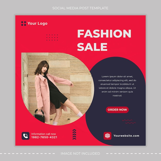 una vendita di moda pubblicizza la vendita di moda