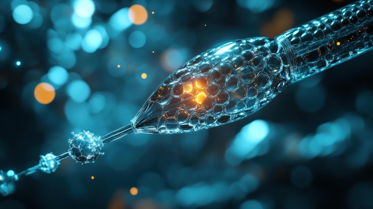 PSD una vista microscopica di un neurone con una sinapsi luminosa