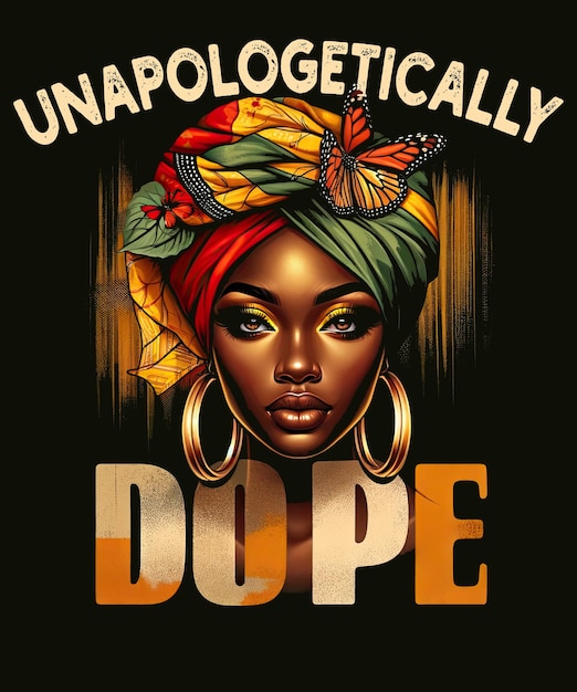 PSD unapologetically dope shirt black history mujer melanin camiseta