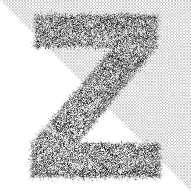 Uñas aisladas 3D Letra Z