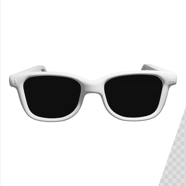 Unas gafas de sol blancas con montura negra