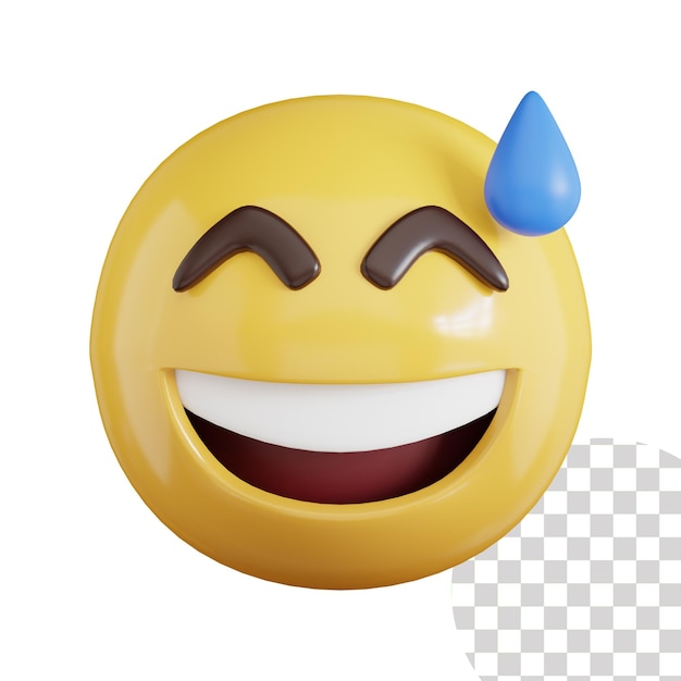 Unbeholfenes Emoji-3D-Symbol
