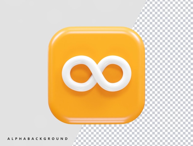 Unendlichkeits-Symbol 3D-Illustration rendern