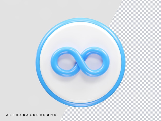 Unendlichkeits-Symbol 3D-Illustration rendern