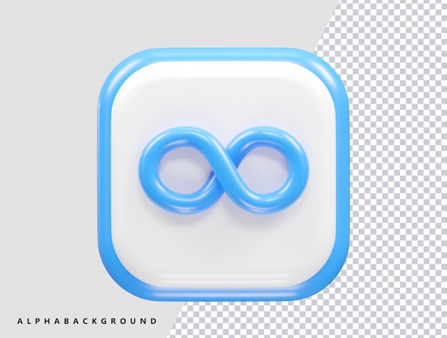 Unendlichkeits-Symbol 3D-Illustration rendern