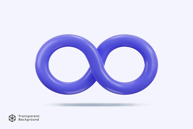 Unendlichkeits-Symbol 3D-Rendering-Vektor-Illustration