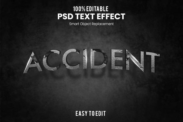 UnfallText-Effekt
