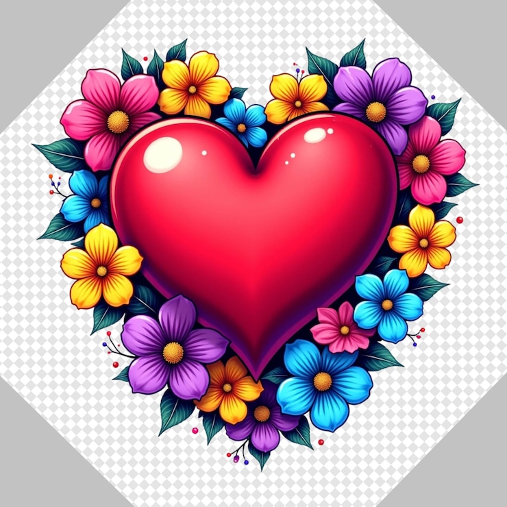 PSD unica forma de corazón amor día de san valentín png gráficos transparentes celebrar el día de san valentín