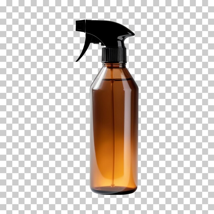 PSD único frasco de spray marrom isolado em fundo transparente png psd