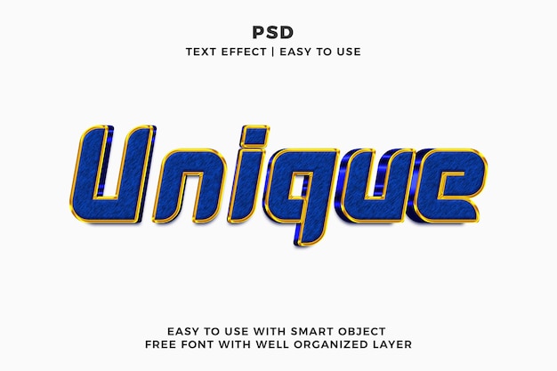 Unico stile di effetto di testo 3D modificabile Photoshop con sfondo psd