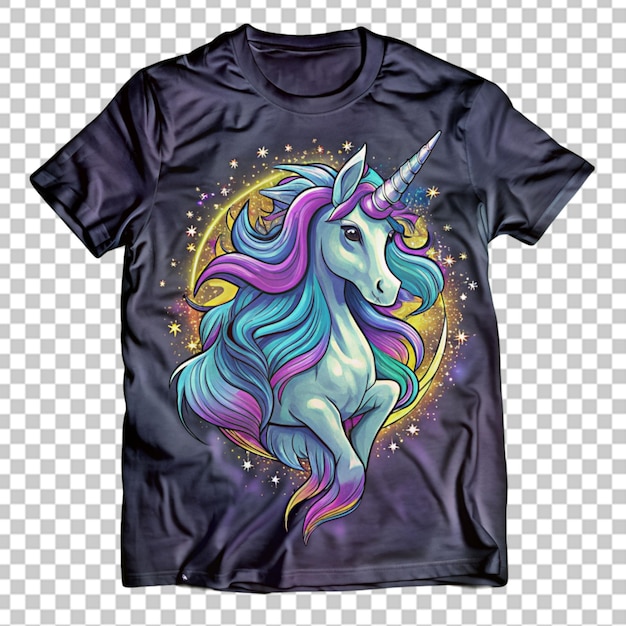 PSD unicorne avec un dessin de t-shirt