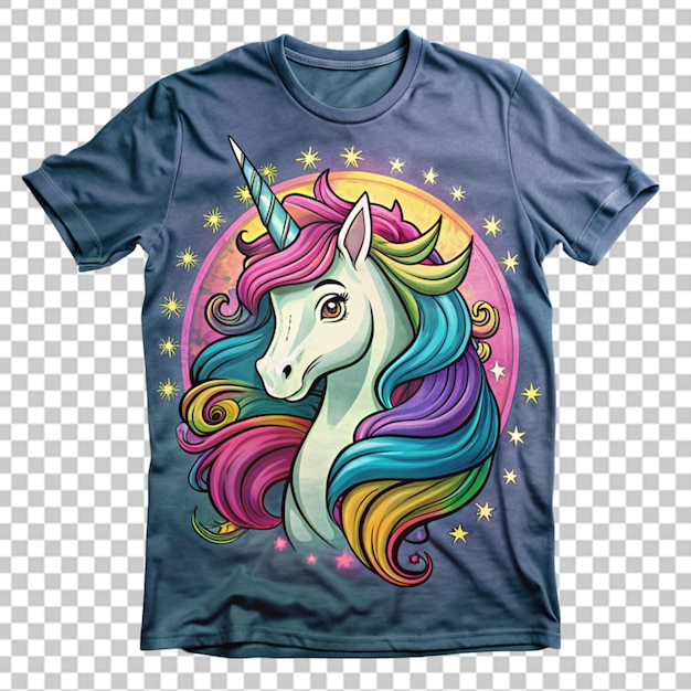 PSD unicorne avec un dessin de t-shirt