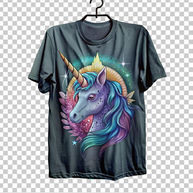 PSD unicorne avec un dessin de t-shirt