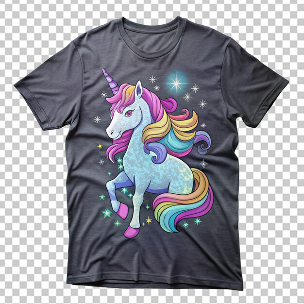 PSD unicornio con diseño de camiseta