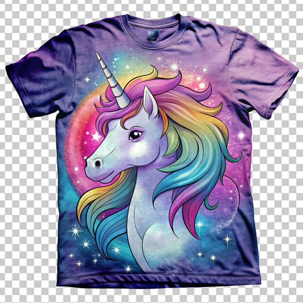 PSD unicornio con diseño de camiseta