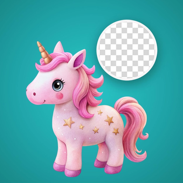 PSD unicornio lindo en 3d