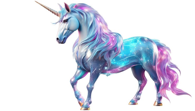 PSD el unicornio mágico con el abrigo estrellado