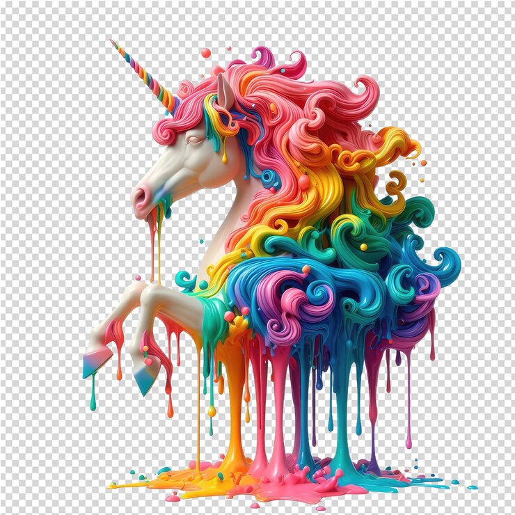 PSD un unicornio con la palabra unicornio en él