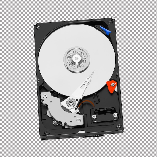 PSD unidad de disco duro hdd aislado sobre fondo blanco.