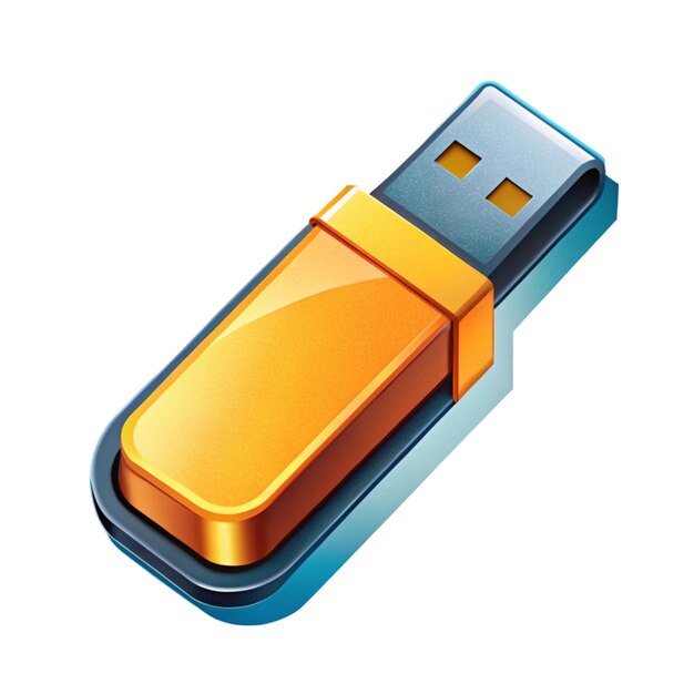 unidad flash usb aislada en fondo blanco