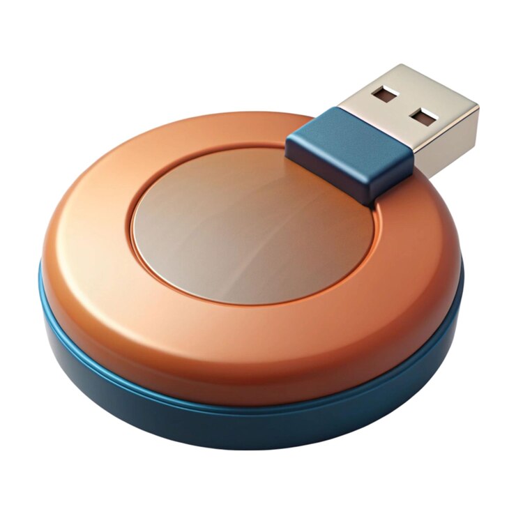 PSD unidad flash usb aislada en fondo blanco