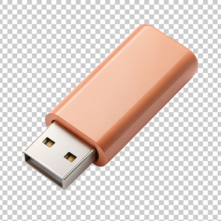 PSD una unidad flash usb en un fondo transparente