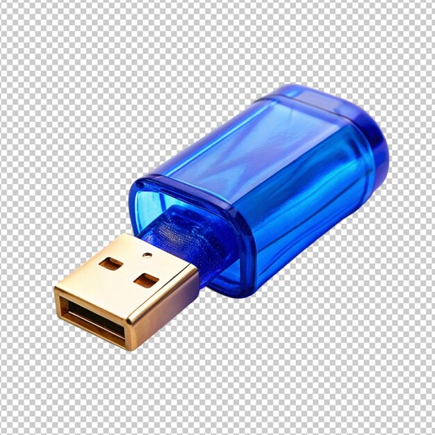 PSD unidad usb en fondo transparente