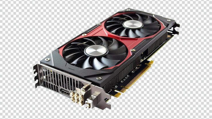 PSD unidade de processamento gráfico de gpu isolada em fundo transparente