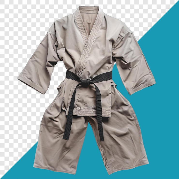 PSD uniforme de artes marciales tradicionales gi fondo transparente imagen aislada generativa de ia