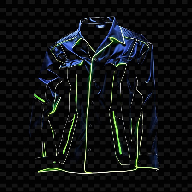PSD uniforme con aspecto profesional hecho con poliéster charmeuse png ropa de moda de neón única