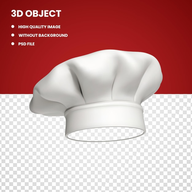 PSD uniforme de chef cuisinier au chapeau