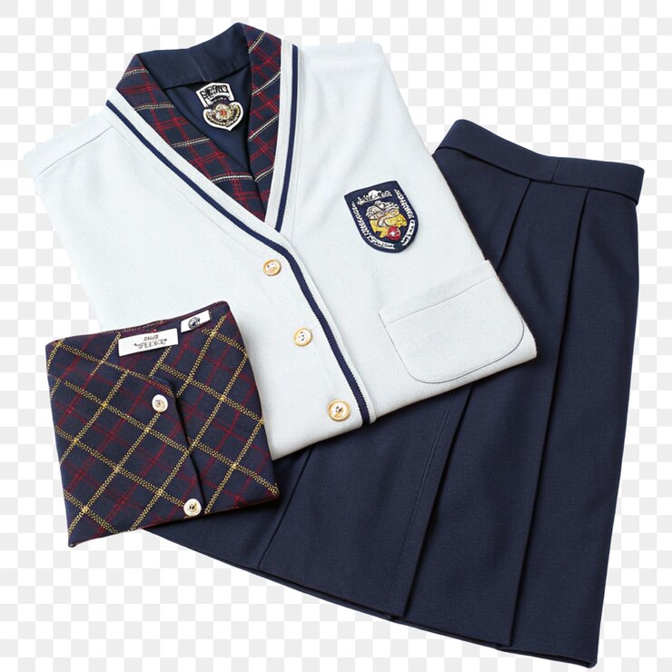 PSD uniforme de liceu isolado em fundo transparente