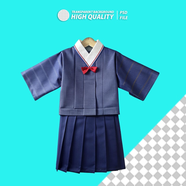 PSD l'uniforme de l'école yukata png