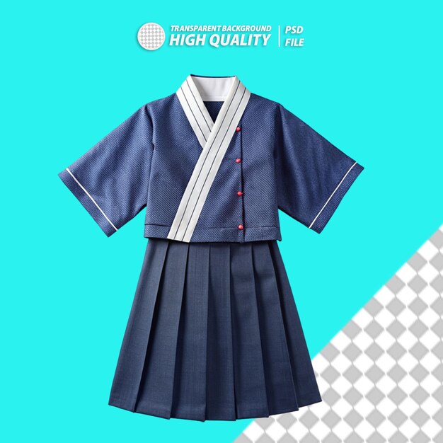 PSD l'uniforme de l'école yukata png