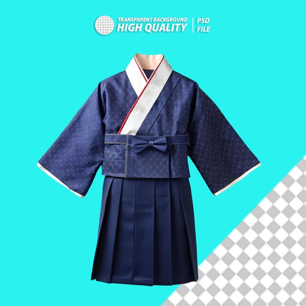 PSD l'uniforme de l'école yukata png