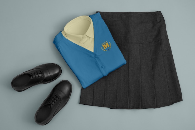 PSD uniforme escolar para design de maquete de crianças