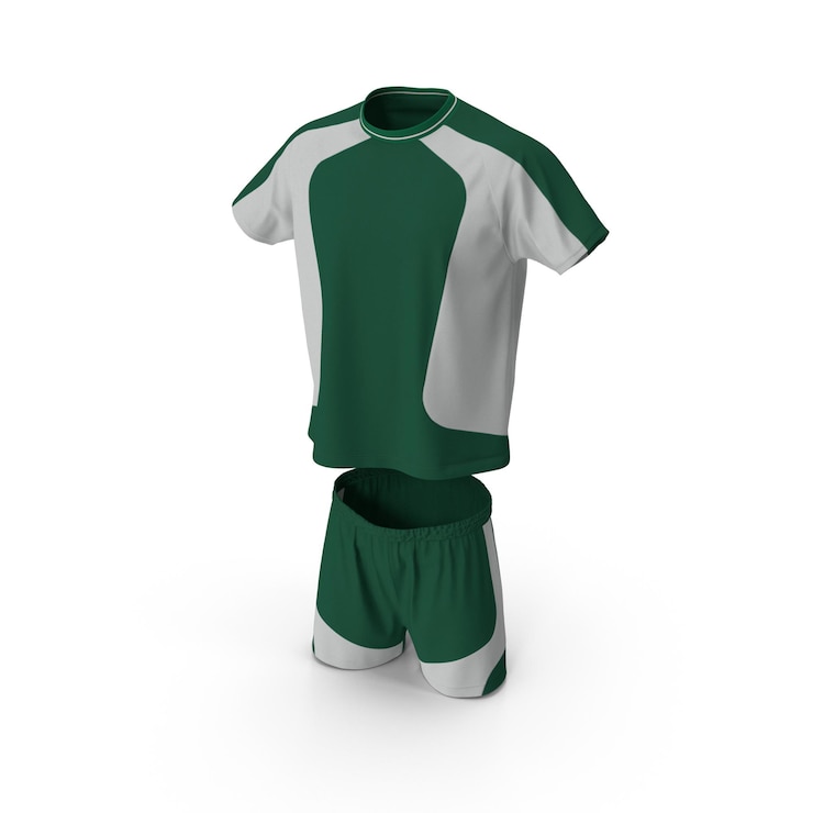PSD uniforme de fútbol verde y blanco