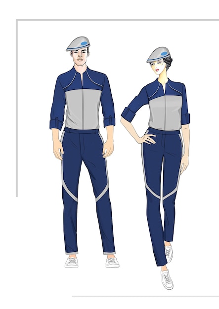 PSD uniforme tissu mode conception de personnages vêtements de travail faune zoo parker