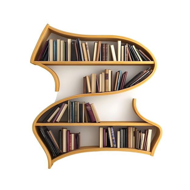 Unique Curved Bookshelf Design