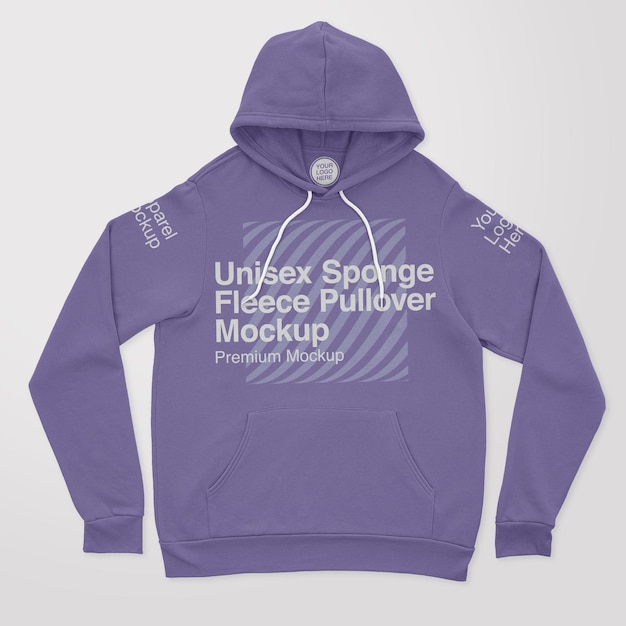 Unisex Schwamm Fleece Pullover Mockup