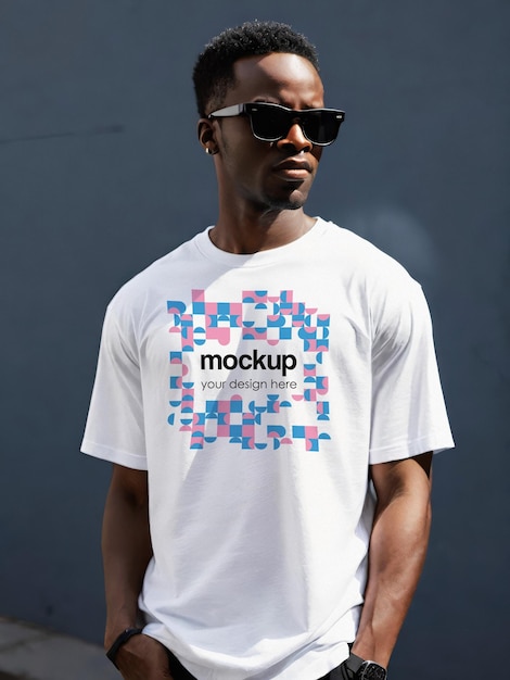 Unisex-T-Shirt-Mockup-T-Showcase-Vorlage für ästhetische Markenprodukte