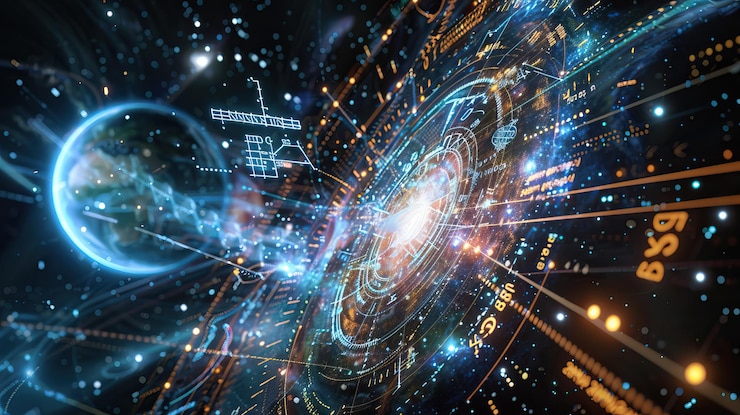 PSD el universo digital una representación visual de los datos