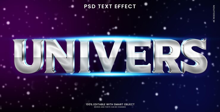 PSD universum 3d-texteffektmodell