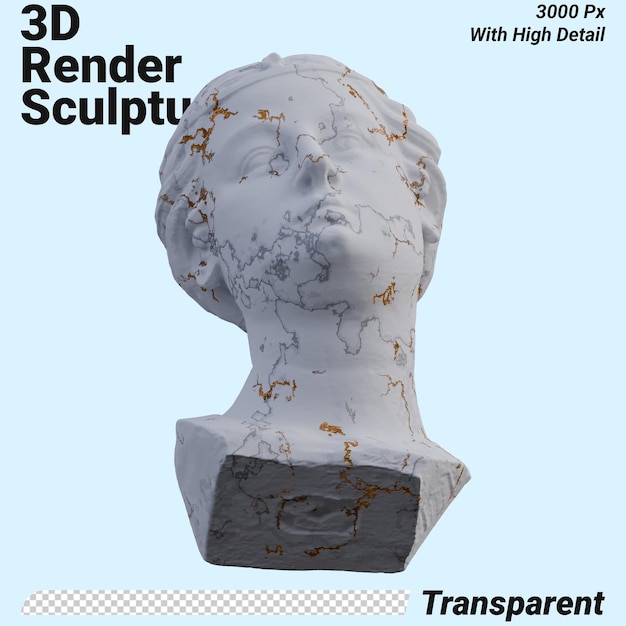 Unkluge Jungfernstatue 3D rendert isoliert perfekt für Ihr Design
