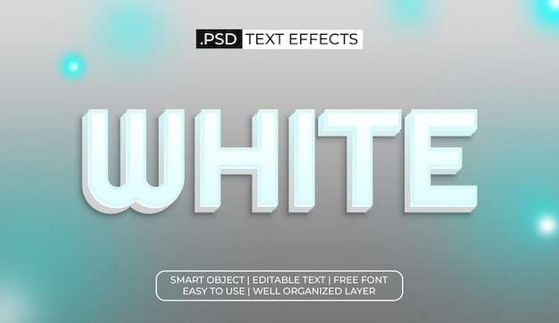 Uno sfondo blu e grigio con la parola bianco su di esso effetto di testo in stile bianco
