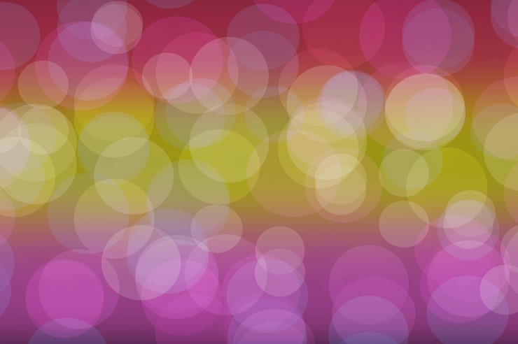 PSD uno sfondo bokeh sfocato delle luci viola e gialle con una sfocatura dello sfondo