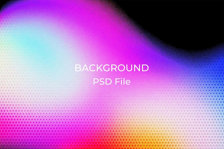 PSD uno sfondo colorato con le parole retroilluminate su di esso