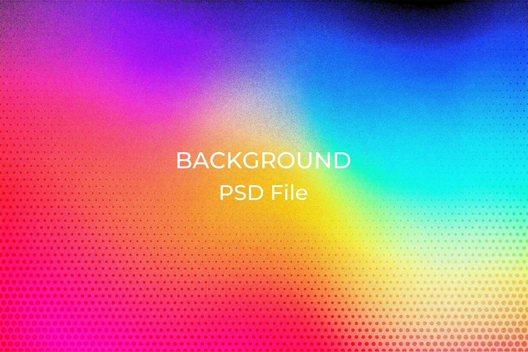 PSD uno sfondo colorato con uno sfondo a colori arcobaleno e le parole indietro in basso