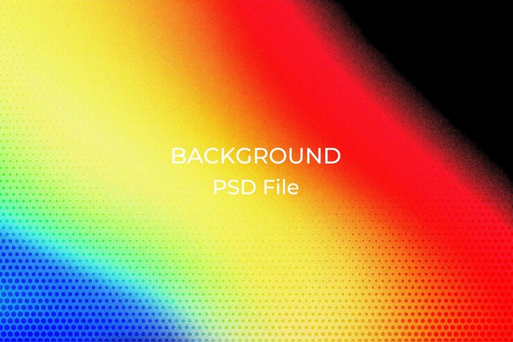 PSD uno sfondo colorato con uno sfondo a colori dell'arcobaleno