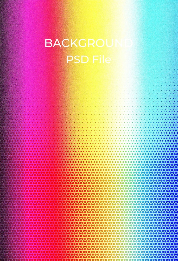 PSD uno sfondo colorato con uno sfondo a colori dell'arcobaleno